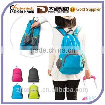 Fashion Promotion foldaing backpack for wholesale