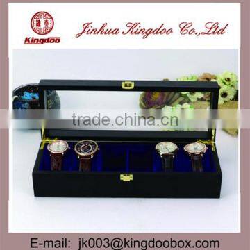 Jinhua Supplier Rectangular Wooden Watch Box with Window and Latch