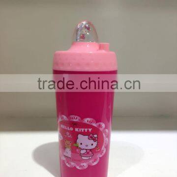 BPA Free PMMA Bottle 3D Printing Cartoon Bottle Acrylic Plastic Bottle for Kid With Straw photo-3