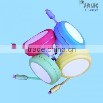 2015 Stylish Circle Wall Charger With 1m Data Cable for Iphone photo-2