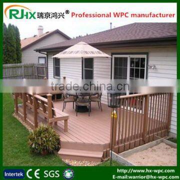 Wood plastic composite decking floor for outdoor building constuction field