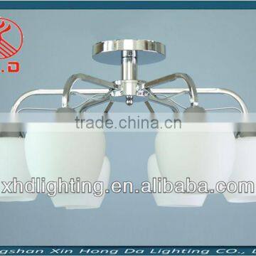 guzhen glass ceiling lamp, modern light fitting chrome metal finishing