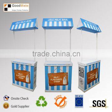 Paper Material Floor Stand Heavy Duty Cardboard Advertising Display Stands for Milk Bar