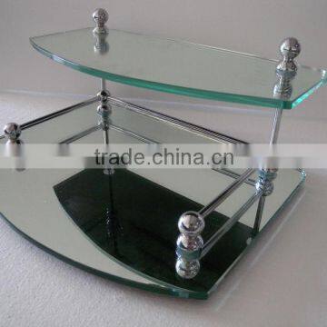 Two Tier Glass Valet Vanity Tray mirrored vanity tray