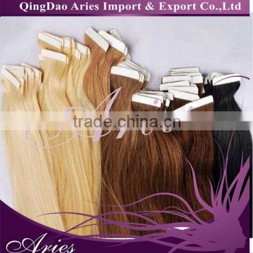 Customized tape in skin weft European remy tape in seamless weft hair extensions