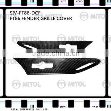 Side Vents Fender Grille Cover For Toyota 86/GT-86/FR-S/BRZ Carbon Fiber