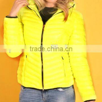 20145 Untralight Brands Shiny Yellow Winter Jacket Women