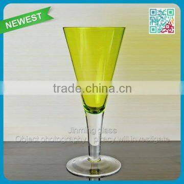 2015Hot sale colored cocktail glass wholesale high quality glass