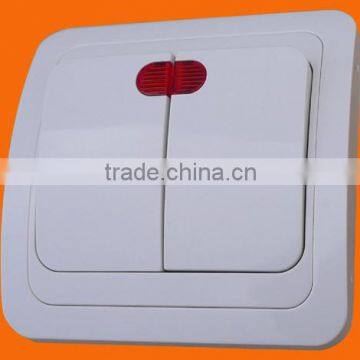 Flush Mounting 2 Gang 1 Way Wall Switch Illuminated (F2102) photo-4