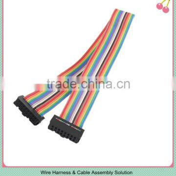 10 pin flat cable wire harness, 1.27mm flat ribbon cable, ul2651 28awg flat ribbon cable for computer