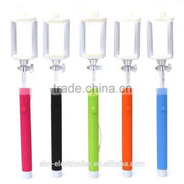 Extendable self selfie Monopod Cable Selfie Stick Camera Tripod Monopod for iPhone Android smartphone monopod