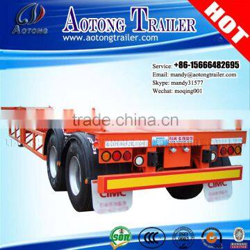 2 Axle or 3 Axle 20ft 40ft Skeleton Semi Trailer Container Chassis Trailer for Sale photo-2