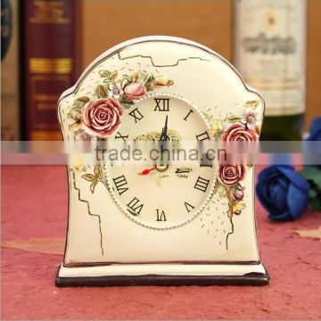 Resin European Household adornment small desk clock