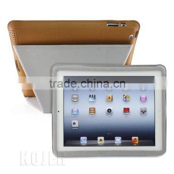 professional wholesales leather case for ipad4, made in china