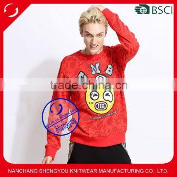 Custom 100% Fleece Polyester Men Full Printed Hoodie Sweatshirts