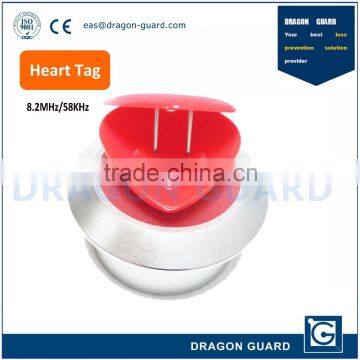 Customize fashion heart type garment clothing security tags