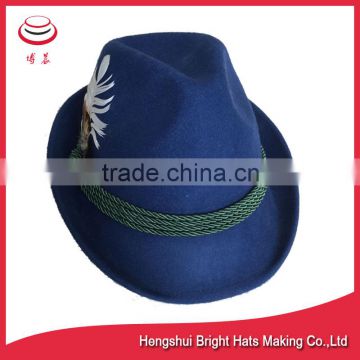 traditional wool felt little fedora hat