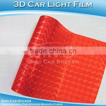 0.3x10m 3D Red Car Film Cat Eyes Car Light Decoration Tint Vinyl photo-5