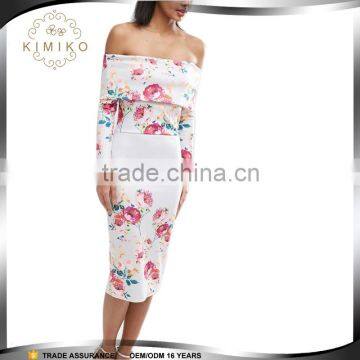 Hot Sale Evening Dress For Women With Floral Print Fatory Price