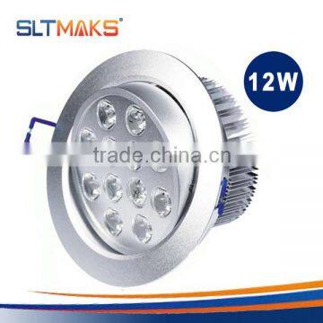 High quality Aluminum recessed 12W COB downlight led