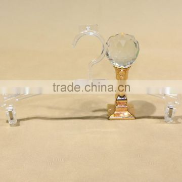 Clear plastic lingerie hanger for underwear display