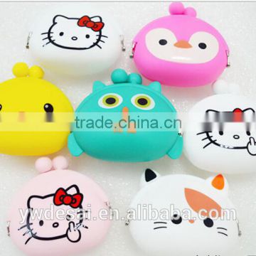 2016 host sell simple cute silicone cartoon animal mini-coin purse