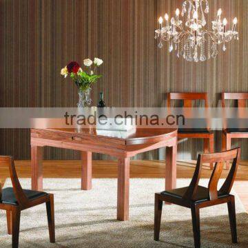 Mordern round extensible wooden dining table