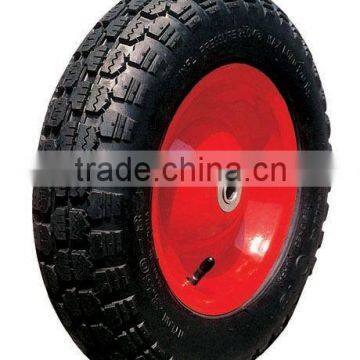 wheelbarrow Pneumatic rubber wheel with metal rim