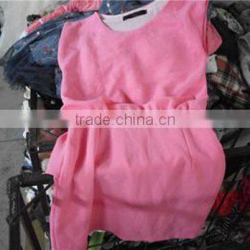 Factory ladies silk dress summer used clothing for sale