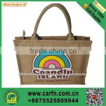 Custom jute shopping bag with zipper,jute bag with zipper closure