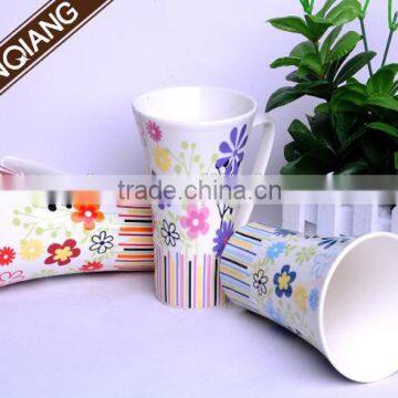 350ML ceramic coffee mugs with print for promotion