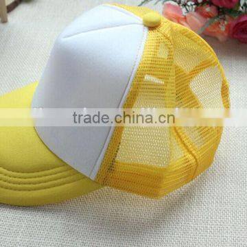 Best price sublimation blank 5 panel caps in yellow color