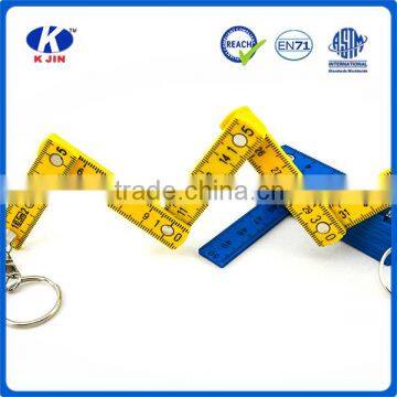 2016 Hot Sale New Style 50cm Mini 5 Fold Belt Buckle Plastic Ruler for Office photo-2