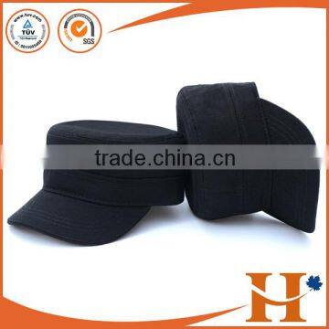 cheap curved visor and round top military cap and hat with custom logo