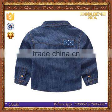 2016 Wholesale New Style Simple Denim Boys Shirt photo-2