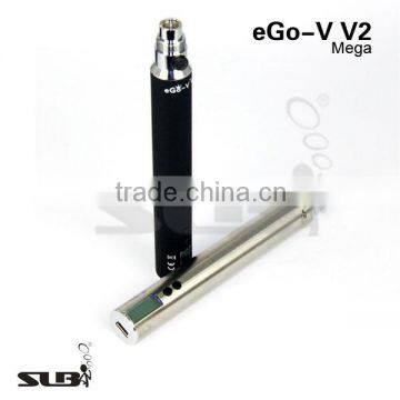 electronic cigarette ego-v mega passthrough battery,3.0V-6.0V,1200 mah capacity battery