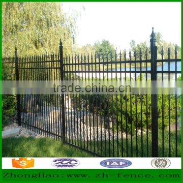 High quality PVC coated/Powder coated zinc steel fence and morden beautiful fence gate for selling