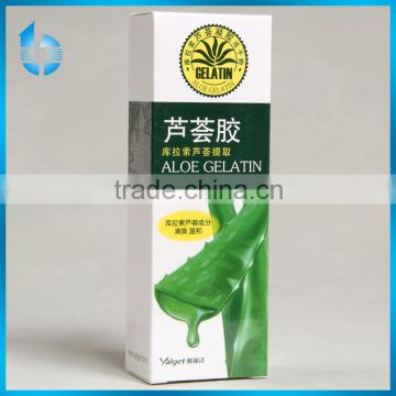 Art paper printing skin protection cosmetic packaging box for moisture aloe gelatin f