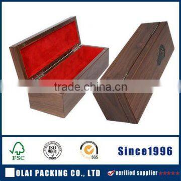 individual cheap wood wine box with holder