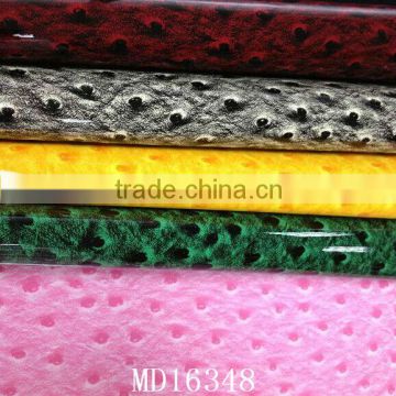 Ostrich Pattern PU Leather for Bags and Shoe Upper