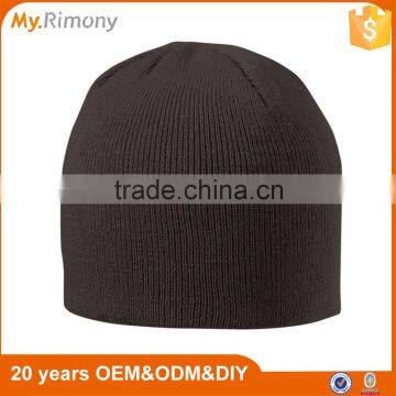 Basic Beanie Hat Plain Knitted Hat 100% Acrylic Beanie Hat