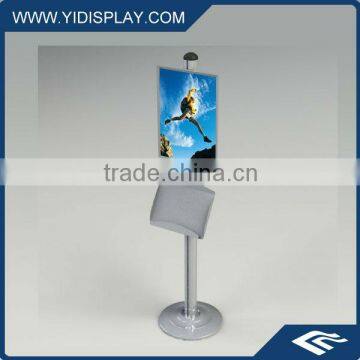 Floorstanding Metal literature holder display