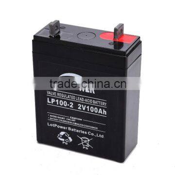 2v Voltage Lead Acid Battery 2v 100ah For Solar / Wind System Use photo-2