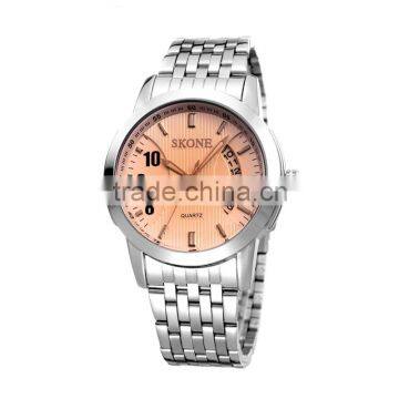 NO 7213 Brown Dial Silver Stainless Steel custom logo watch
