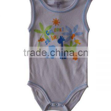 2013 cute pure white summer rompers vest baby clothing