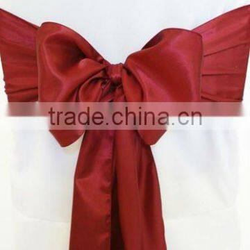 Cheap burgundy satin chair sashes for weddings