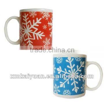 Ceramic mug with snowflake