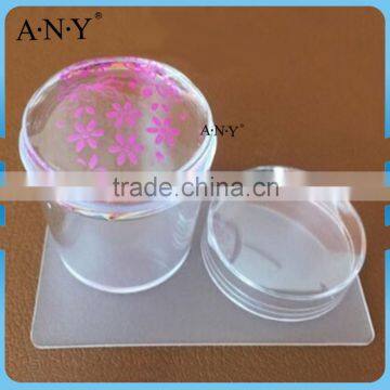 ANY Hot Sale Top Quality Big Size Nail Art Tool Total Clear Nail Stamper with Lid                        
                                                Quality Choice