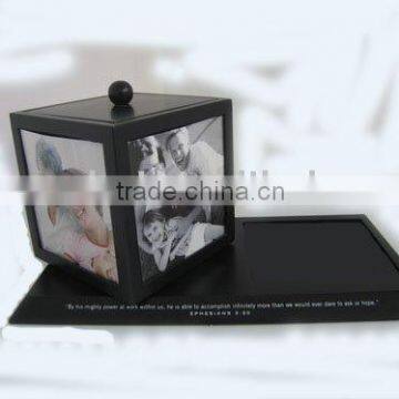 rotary wood photo frame