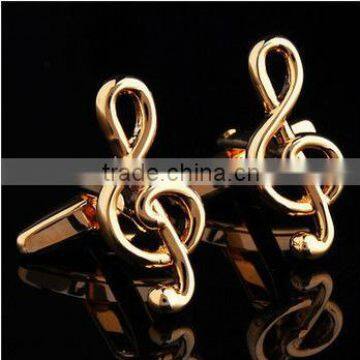 Musical Note Cufflinks Gold Plated Cufflinks Fashion Jewellery for Men